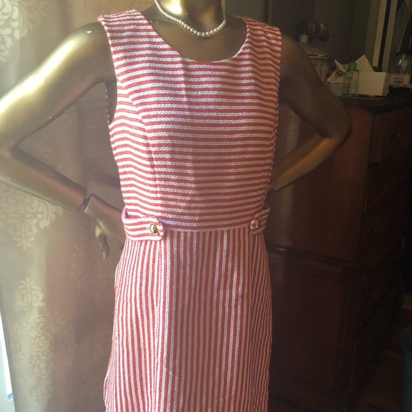 Banana Republic- Orange and White Dress - Picture 2 of 8